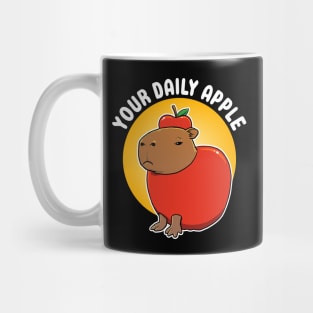 Your daily apple Capybara cartoon Mug